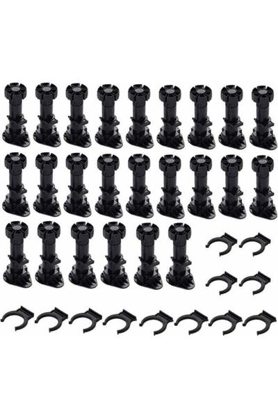 STARSTAR 24 plastic cabinet legs, furniture legs, adjustable furniture legs (...