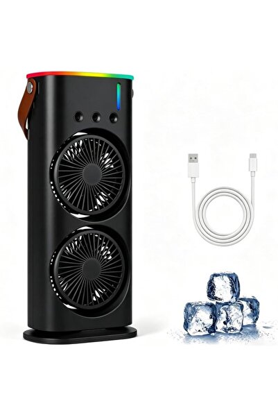 STARSTAR Portable 4-in-1 Mini Air Cooler, 280ml Water Tank, USB-Rechargeable ...