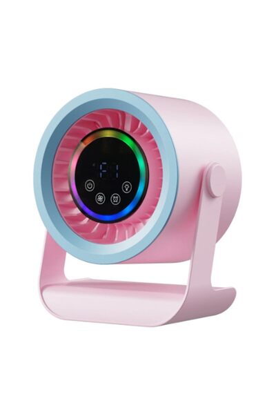 Morvena Picks Ventilator portabil de birou, răcit cu aer, cu încărcare USB re...
