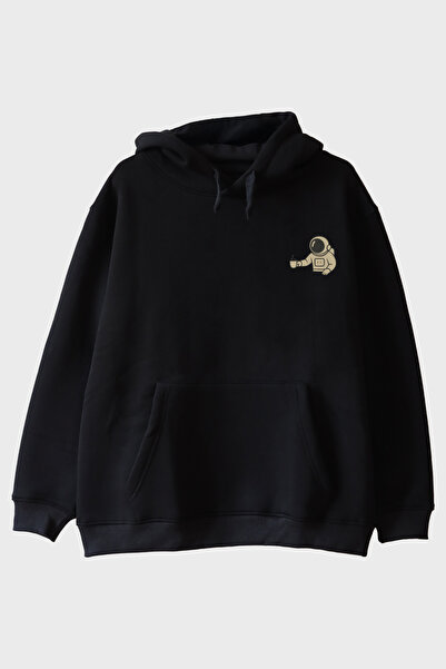 lofux هودي أسود من Space Brown
