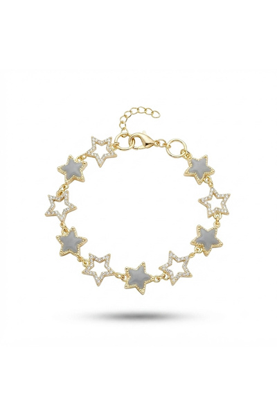 h&b design jewel سوار من الفولاذ الأزرق بتصميم هولوغرام على شكل نجمة