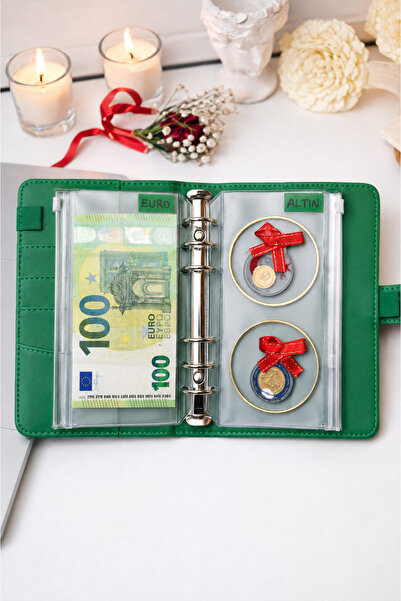 Mint Design Birikim Ajandası - Bütçe Planlayıcı Cüzdan - Yeşil