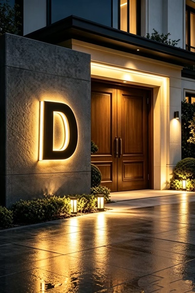Generic Custom LED Letter Sign, Backlit 3D Metal Alphabet A with Warm White I...