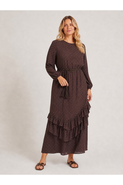 Lissmore 50% Viscose 50% Modal Lined Dress with Side Pockets, Polka Dots and ...