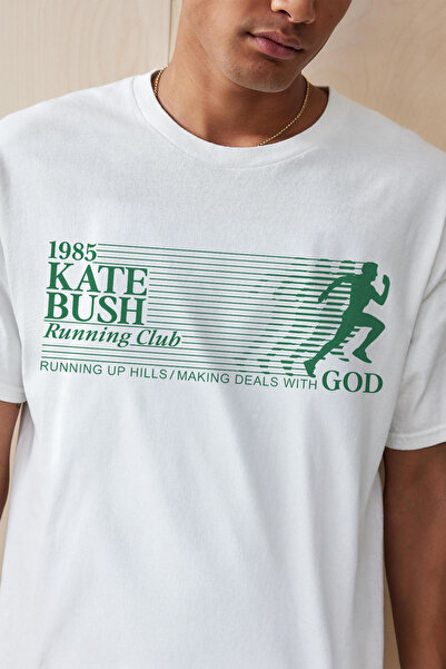 Tee&more. Unisex Oversize 1985 Kate Bush Running Club Printed Premium T-Shirt
