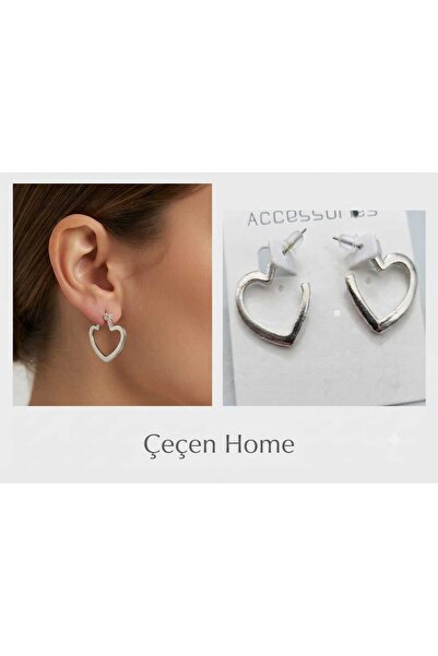 ÇEÇEN HOME أقراط دائرية من الفولاذ بتصميم على شكل قلب، موديلات مجوهرات نسائية...