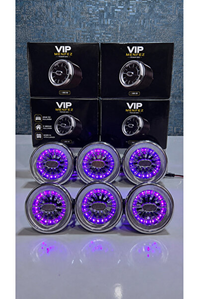 KUZEY AKSESUAR Üniversal VIP Klima Menfez Izgara 9-10 cm Çap 6 Adet Işıklı