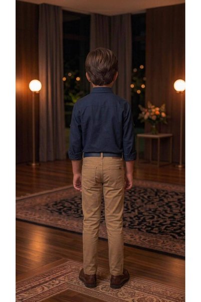 Merdia Kids Boy's Shirt, Pants, Belt 3-Piece Set