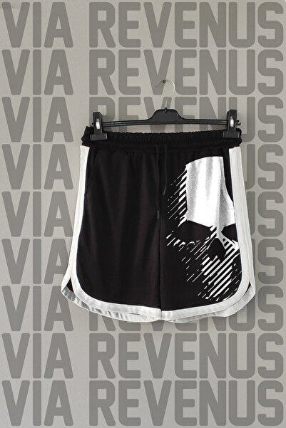 Vordevia Pantaloni scurți de antrenament sport retro unisex cu imprimeu Ghost