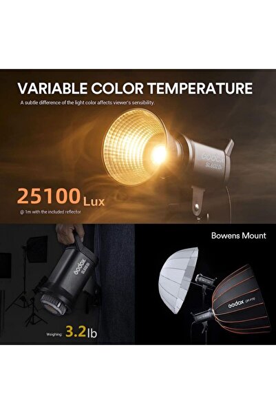 Generic SL60IIBI Professional LED Photography Fill Light 2800K-6500K 75W COB ...