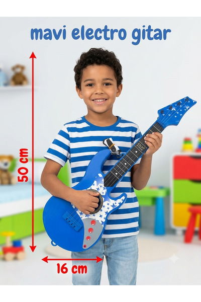 çınaroğlu avm Elektro Çocuk Gitar Mavi Renk 50 Cm