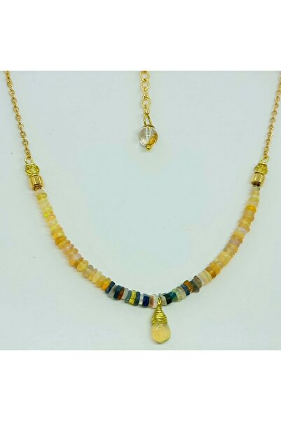2842 Etiyopya Opal el yapımı kolye