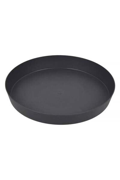 BAMI NETWORK Farfurie ghiveci flori plastic antracit 24.5x3.3cm