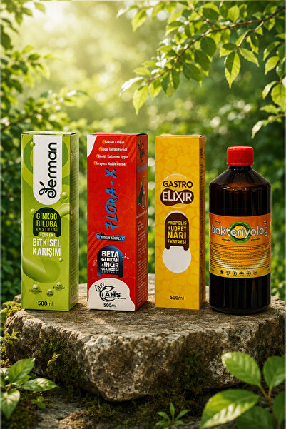 AHS Mide ve Bağırsak Seti 4’lü Bitkisel İçerikli Destek Paketi – 500 ml x 4