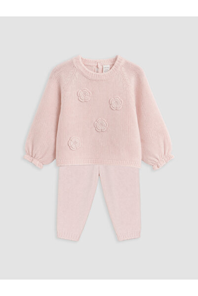LC Waikiki I Flower Embroidered Baby Girl Knitwear Set from Freezen Store
