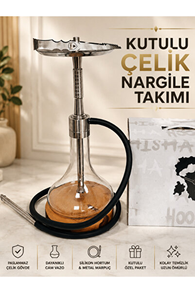 Genel Markalar KUTULU ÇELİK NARGİLE TAKIMI