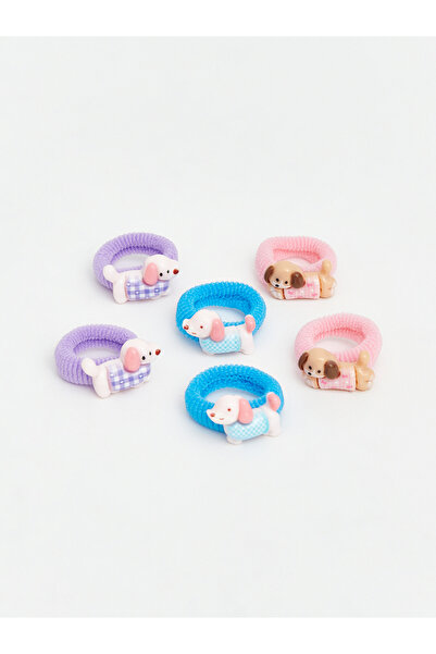 LC Waikiki Dog-Shaped Girls' Elastic Hair Tie Set 6-Piece