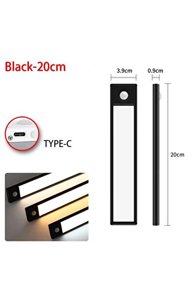 Choice7 Black 20CM 3color in one Lamp LED Motion Sensor Light Night Light Wir...