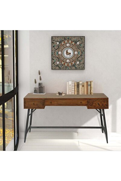 Crestview Collection مكتب نولان من خشب البلوط المصقول