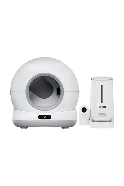 Xenon Smart Otomatik Kedi Tuvaleti ve Kameralı Mama Kabı Seti | WiFi, UV Ster...
