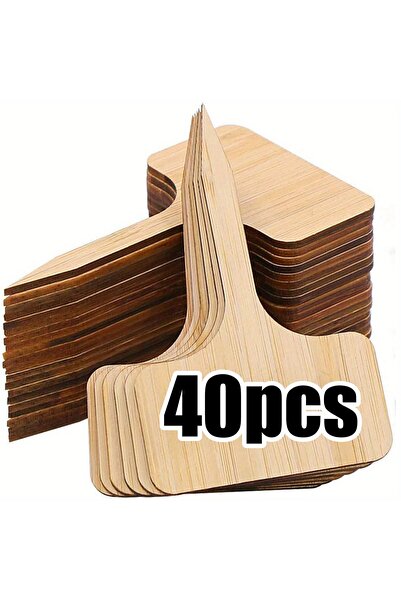 Choice 40 قطعة من ملصقات نباتات الخيزران على شكل حرف T، علامات تحديد النباتات...