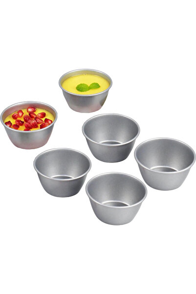STARSTAR A set of 6 carbon steel pudding molds, non-stick baking molds, cupca...