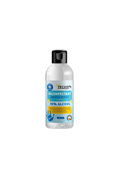 Techir Dezinfectant de mâini VIRUCIDAL cu 70% alcool 100 ml cu capac flip-top