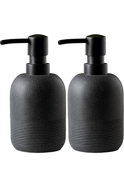 STARSTAR 2-Piece Black Soap Dispenser Set Hand Soap Lotion Dispenser for Bath...