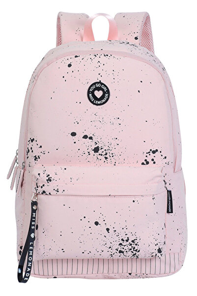 Marshmallow Pink Backpack by Miss Lemonade – Lightweight School Backpack with...
