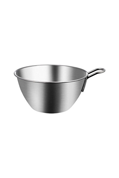 STARSTAR Silver stainless steel mixing bowl with handle, small kitchen prep b...