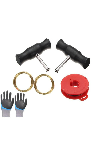 STARSTAR 7-piece windshield removal tool set with handle and cutting wire, un...