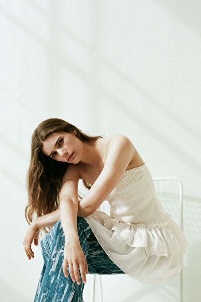 H&M Smocked-bodice bandeau dress