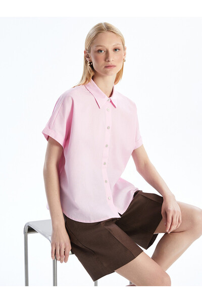 LC Waikiki Linen Blend Oversize Women's Shirt
