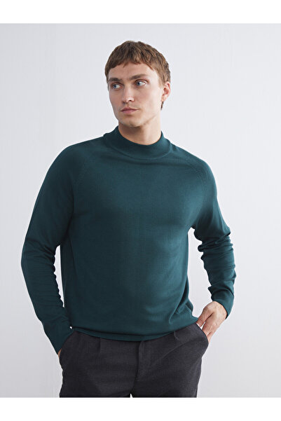 LC Waikiki Men's Half Fisherman Ribbed Knit Sweater