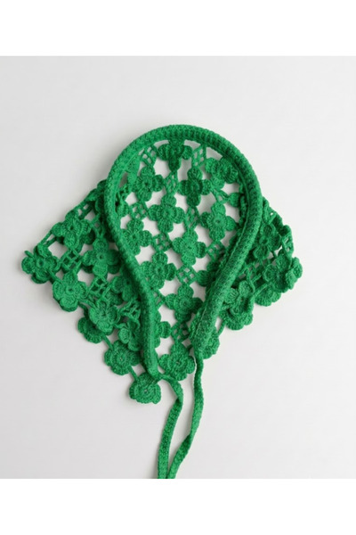 FioraWear Bohem Tarz Örgü Bağlamalı Taçlı Bandana