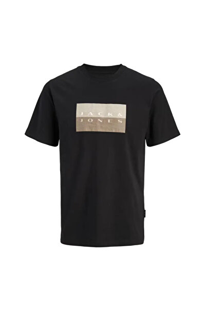 Jack & Jones 12289863 تي شيرت Jcofusion Dots Print Tee Ss Crew Sn أسود