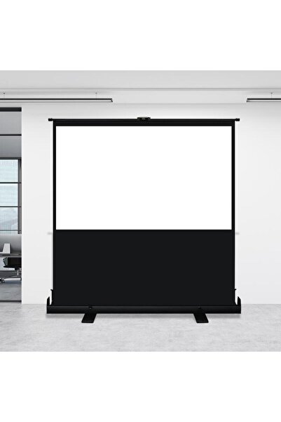 Dualtech 200x150 100" Manuel Gergili Floor Up Projeksiyon Perdesi Gain 1.8 ( ...
