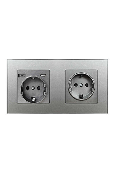 Arteli Διπλή Πρίζα με USB και USB-C Arteli ®   16Α 3520W, Πλαίσιο από σκληρυμ...
