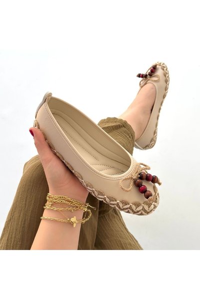rimex sport wear Ilwe Beige Skin Ballerina Shoes