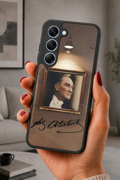 TECNO Spark 40 Pro Uyumlu AtatürkPortresi Desenli Kamera Korumalı Darbelere D...