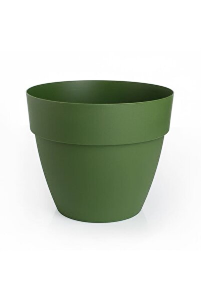BAMI NETWORK Ghiveci flori cu drenaj plastic verde 25x21cm pentru gradina