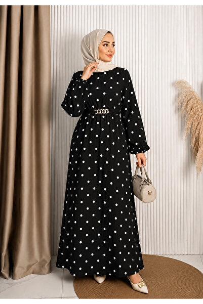 MODAEFA Cotton Polka Dot Dress