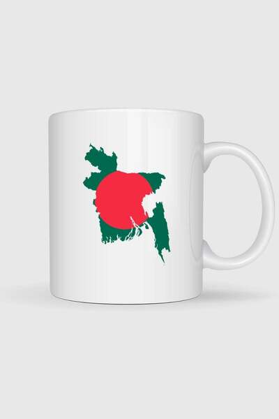 Bahriyeli Collection Bangladesh Flag and Map Printed Mug
