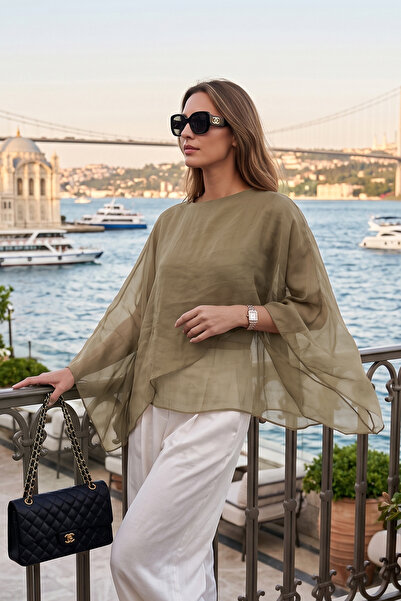 Lela Kayık Yaka Salaş Dökümlü Gömlek Kadın GÖMLEK 6835026