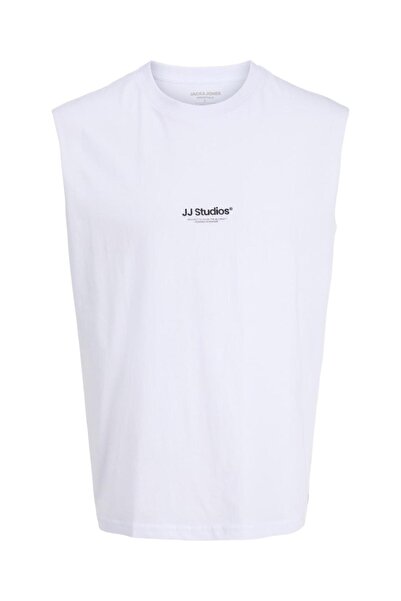 Jack & Jones Μπλούζα αμάνικη ανδρική "Soho" λευκή