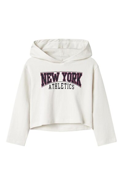 Name it Μπλούζα φούτερ κοντή κορίτσι "New York" εκρού