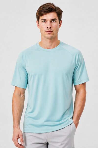 Head Men Classic Fit Short Sleeve Training T-Shirt, Light Blue