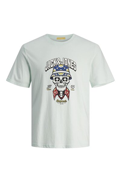 Jack & Jones Μπλούζα κοντομάνικη ανδρική "Coconut skull" μέντα
