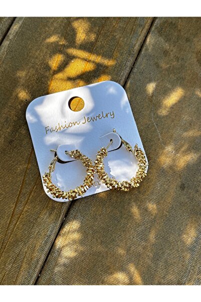 MODA Maisonlune Glass Shard Gold Hoop Earrings Minimal and Elegant Design