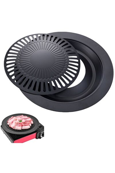 STARSTAR 1-Piece Household BBQ Pan, smokeless round non-stick grill pan for f...